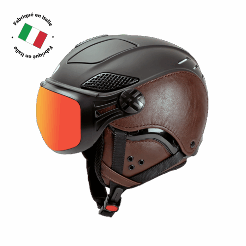 CASCO CON VISOR LOUNA II EDICIÓN - LEATHER BROWN