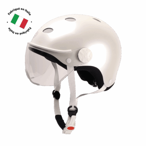 Casco con visor CITY Color - White Pearl