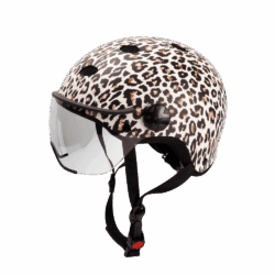 Casco con visor CITY Color - LEOPARD