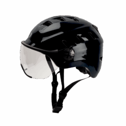 Casco de ciclismo EDGE LED con visera - BLACK